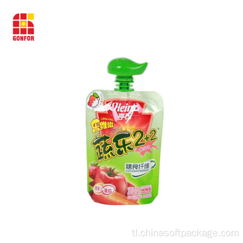 Spout stand up pouch para sa juice packaging